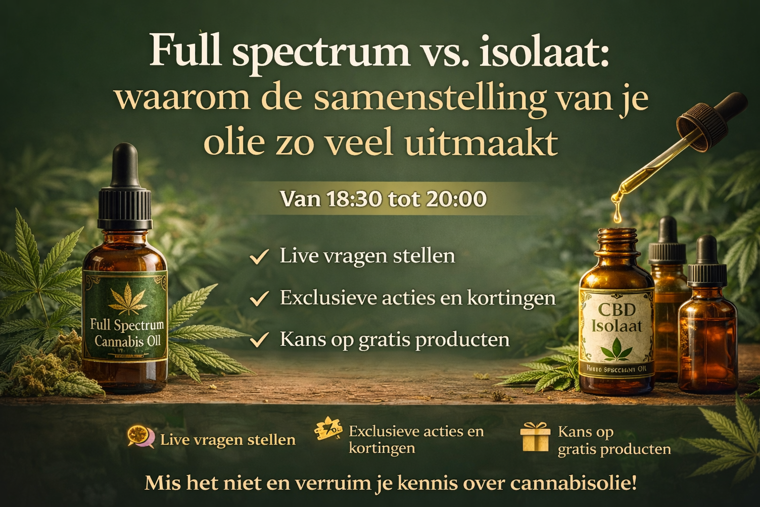 Afbeelding van Full spectrum vs. isolaat: waarom de samenstelling van je olie zo veel uitmaakt